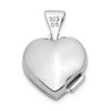 Lex & Lu Sterling Silver w/Rhodium & Diamond 20mm D/C Heart Locket LAL113545 - 3 - Lex & Lu