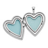 Lex & Lu Sterling Silver w/Rhodium & Satin Butterfly Heart Locket Necklace Set LAL113548 - 3 - Lex & Lu