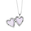 Lex & Lu Sterling Silver w/Rhodium & Satin Butterfly Heart Locket Necklace Set LAL113550 - 2 - Lex & Lu