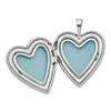 Lex & Lu Sterling Silver w/Rhodium & Satin Butterfly Heart Locket Necklace Set LAL113550 - 4 - Lex & Lu