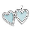 Lex & Lu Sterling Silver w/Rhodium Satin Hand & Hearts Locket Necklace Set - 3 - Lex & Lu