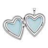 Lex & Lu Sterling Silver w/Rhodium & Satin Rose Heart Locket Necklace Set LAL113554 - 3 - Lex & Lu