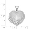 Lex & Lu Sterling Silver w/Rhodium Heart Locket LAL113556 - 4 - Lex & Lu