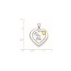 Lex & Lu Sterling Silver w/Rhodium w/Gold-plate 21mm Heart Locket LAL113613 - 4 - Lex & Lu