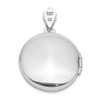 Lex & Lu Sterling Silver w/Rhodium 20mm Round w/Diamond Vintage Locket - 3 - Lex & Lu