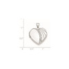 Lex & Lu Sterling Silver w/Rhodium 21mm Heart Locket - 4 - Lex & Lu