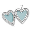 Lex & Lu Sterling Silver w/Rhodium Braided Edge Heart Locket - 5 - Lex & Lu