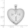 Lex & Lu Sterling Silver w/Rhodium Dove w/Cross Heart Locket - 4 - Lex & Lu