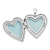 Lex & Lu Sterling Silver w/Rhodium Enameled Flowers Butterfly Heart Locket - 5 - Lex & Lu