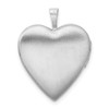 Lex & Lu Sterling Silver w/Rhodium Satin & Polished Paw Prints Heart Locket - 3 - Lex & Lu