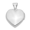 Lex & Lu Sterling Silver w/Rhodium 15mm Double Heart on Heart Locket - 3 - Lex & Lu