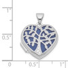 Lex & Lu Sterling Silver w/Rhodium 18mm Filigree Tree Heart Locket - 4 - Lex & Lu