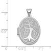 Lex & Lu Sterling Silver w/Rhodium 21x16mm Oval Tree Locket - 4 - Lex & Lu