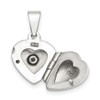 Lex & Lu Sterling Silver CZ Heart Locket - 4 - Lex & Lu