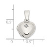 Lex & Lu Sterling Silver CZ Heart Locket - 5 - Lex & Lu