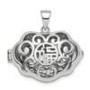 Lex & Lu Sterling Silver w/Rhodium Chinese Symbol For Blessing Good Fortune Pend - Lex & Lu
