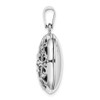 Lex & Lu Sterling Silver Polished Filigree 17mm Oval Locket - 2 - Lex & Lu