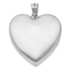 Lex & Lu Sterling Silver w/Rhodium 24mm Plain Ash Holder Heart Locket - 3 - Lex & Lu