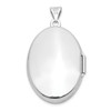 Lex & Lu Sterling Silver w/Rhodium Polished 26mm 2-Frame Oval Locket - 3 - Lex & Lu