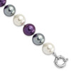 Lex & Lu Sterling Silver Majestik 12-13mm Multi-color Color Bead Bracelet 7.5'' - Lex & Lu