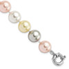 Lex & Lu Sterling Silver 12-13mm Multi-Color Shell Pearl Bracelet 7.5'' LAL113821 - Lex & Lu