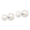 Lex & Lu Sterling Silver 10-11mm &11-12mm Shell Pearl White/White Earrings - 2 - Lex & Lu