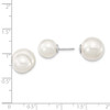 Lex & Lu Sterling Silver 10-11mm &11-12mm Shell Pearl White/White Earrings - 4 - Lex & Lu