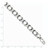 Lex & Lu Sterling Silver w/Rhodium X's and O's Bracelet 7.25'' - 3 - Lex & Lu