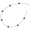 Lex & Lu Sterling Silver Majestik 10-11mm Blk Shell Bead 7 Station Necklace 21'' - 2 - Lex & Lu