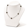 Lex & Lu Sterling Silver Majestik 10-11mm Blk Shell Bead 7 Station Necklace 21'' - 3 - Lex & Lu