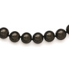 Lex & Lu Sterling Silver Majestik 10-11mm Blk Bead Hand Knotted Necklace 18'' - Lex & Lu