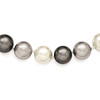 Lex & Lu Sterling Silver 12-13mm Multi-color Bead Necklace 18'' LAL113950 - Lex & Lu