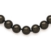 Lex & Lu Sterling Silver Majestik 12-13mm Blk Bead Hand Knotted Necklace 18'' - Lex & Lu