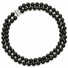 Lex & Lu Sterling Silver Majestik 2 Row 10-11mm Black Shell Bead Necklace 18'' - 2 - Lex & Lu