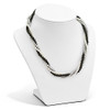 Lex & Lu Sterling Silver Majestik 3 Row 4-5mm White/Grey/Black Bead Necklace 18'' - 4 - Lex & Lu