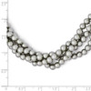 Lex & Lu Sterling Silver Majestik 4Row 4-5mm Grey Shell Bead Twist Necklace 20'' - 6 - Lex & Lu