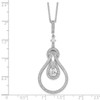 Lex & Lu Sterling Silver & CZ Brilliant Embers Polished Necklace 18'' LAL114027 - 3 - Lex & Lu