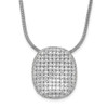 Lex & Lu Sterling Silver & CZ Brilliant Embers Polished Necklace 18'' LAL114044 - Lex & Lu