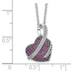 Lex & Lu Sterling Silver & CZ Brilliant Embers Heart Necklace 18'' LAL114051 - 5 - Lex & Lu