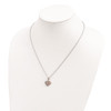 Lex & Lu Sterling Silver Rose Gold-plated CZ Polished Heart Necklace 18'' - 4 - Lex & Lu