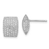 Lex & Lu Sterling Silver & CZ Brilliant Embers Post Earrings LAL114061 - Lex & Lu