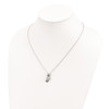 Lex & Lu Sterling Silver & CZ Brilliant Embers Polished Cat Necklace 18'' - 4 - Lex & Lu