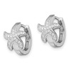 Lex & Lu Sterling Silver & CZ Brilliant Embers Starfish Hoop Earrings - 2 - Lex & Lu