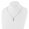 Lex & Lu Sterling Silver & CZ Brilliant Embers Polished Necklace 18'' LAL114096 - 4 - Lex & Lu