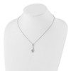 Lex & Lu Sterling Silver & CZ Brilliant Embers Teardrop Necklace 18'' LAL114101 - 4 - Lex & Lu