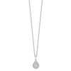 Lex & Lu Sterling Silver & CZ Brilliant Embers Teardrop Necklace 18'' LAL114111 - 2 - Lex & Lu