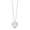 Lex & Lu Sterling Silver 20mm w/Daisies Heart Locket 18'' - 2 - Lex & Lu