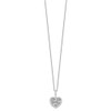 Lex & Lu Sterling Silver & CZ Brilliant Embers Heart Necklace 18'' LAL114133 - 2 - Lex & Lu