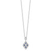 Lex & Lu Sterling Silver & CZ Brilliant Embers Polished Necklace 18'' LAL114143 - 2 - Lex & Lu