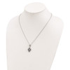 Lex & Lu Sterling Silver & CZ Brilliant Embers Polished Necklace 18'' LAL114143 - 4 - Lex & Lu